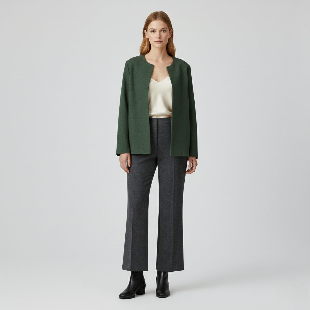Women's Collarless Jacket