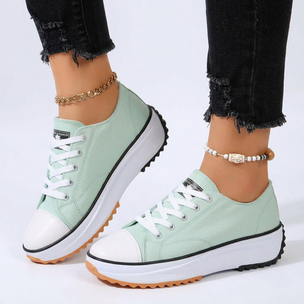 Women Platform Lace Up Sneakers