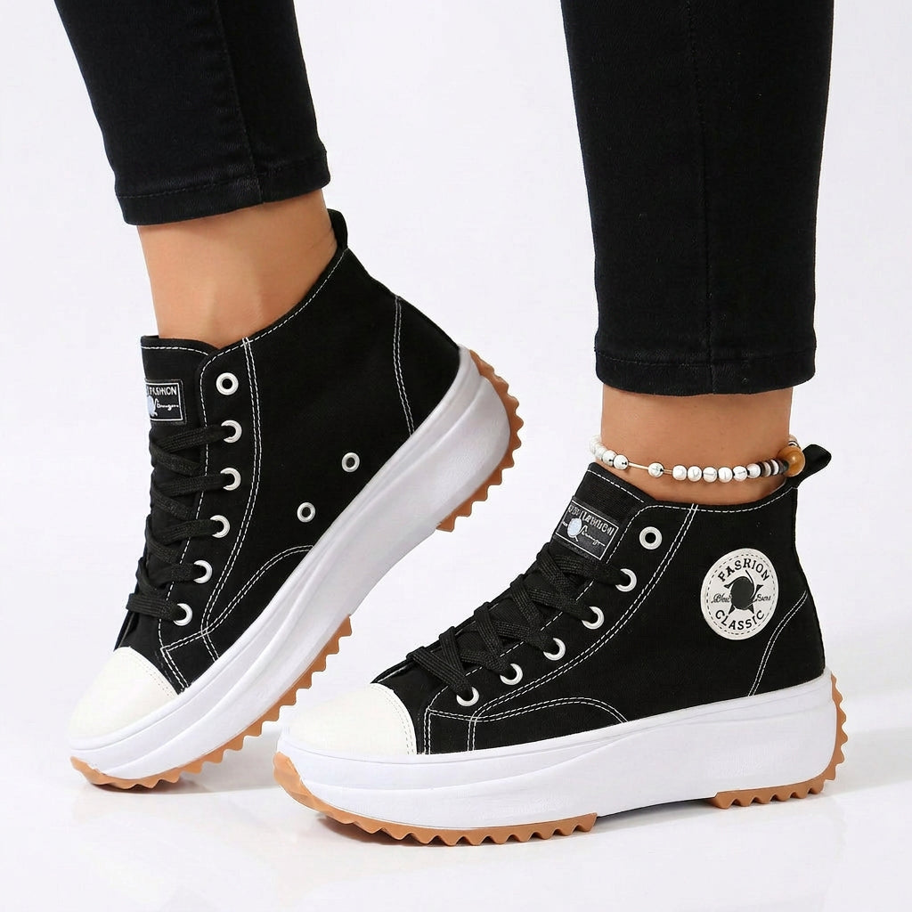 Women Platform Lace Up Sneakers