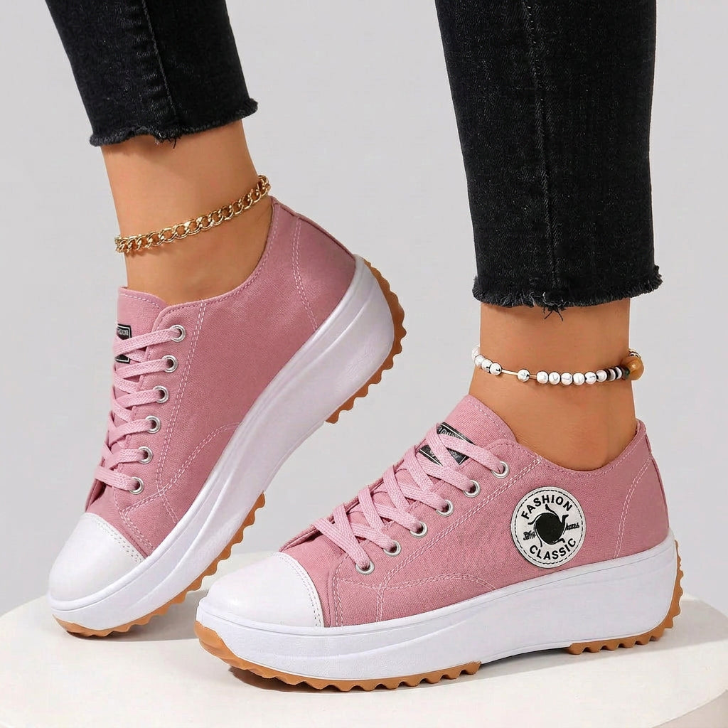 Women Platform Lace Up Sneakers