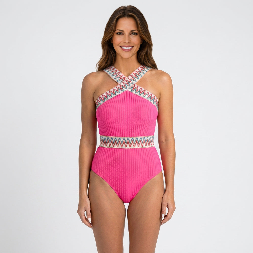 Women Halter One Piece Swimsuit