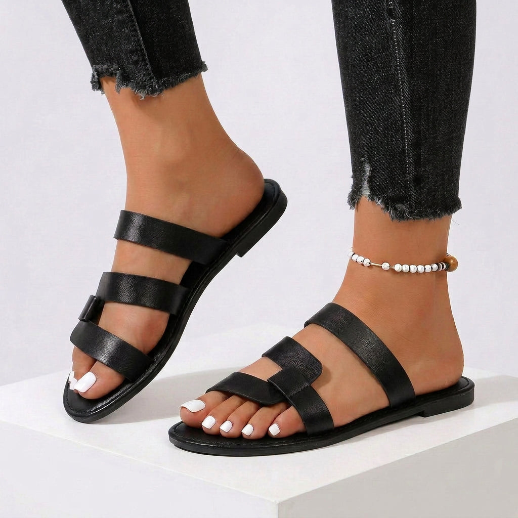 Women Strappy Slide Sandals