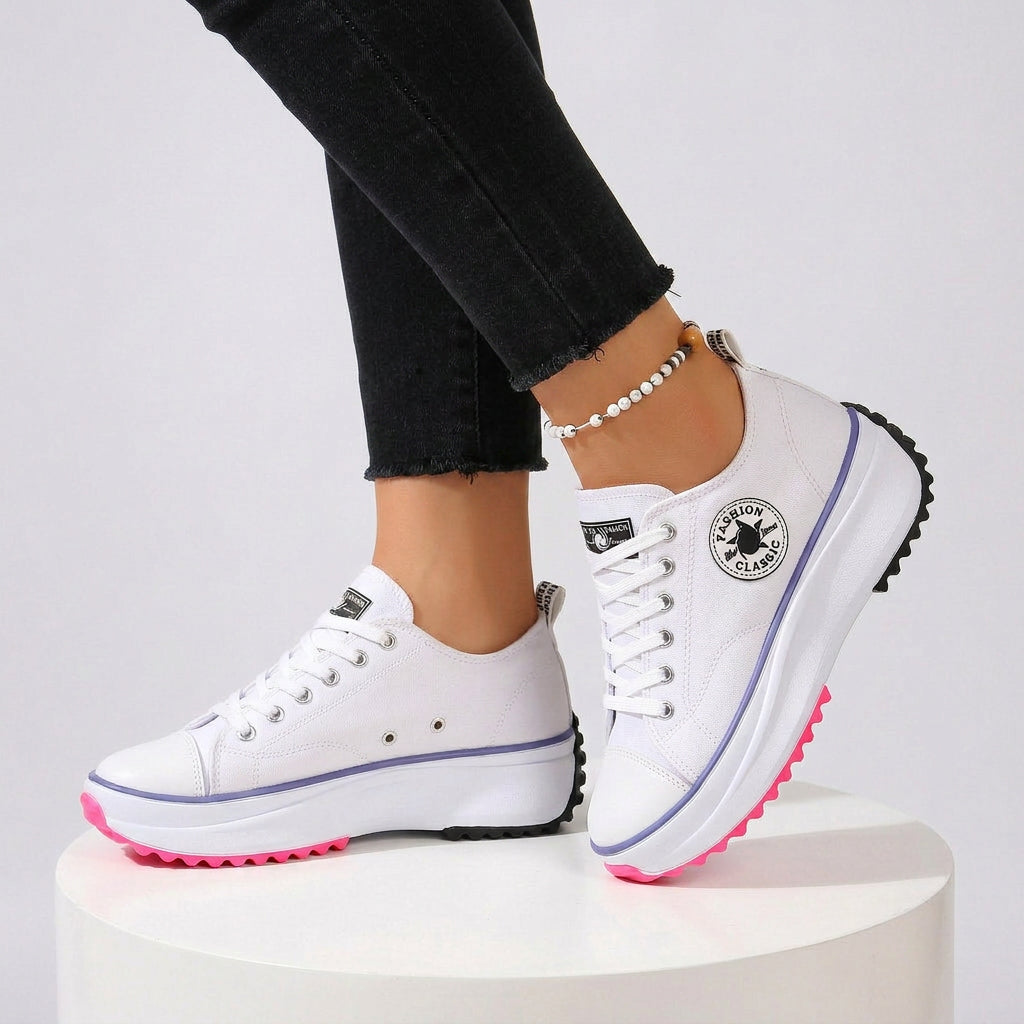 Women Platform Lace Up Sneakers
