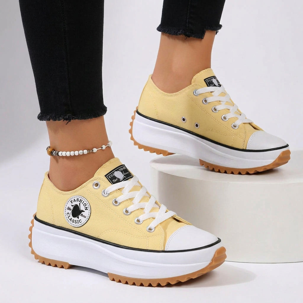 Women Platform Lace Up Sneakers