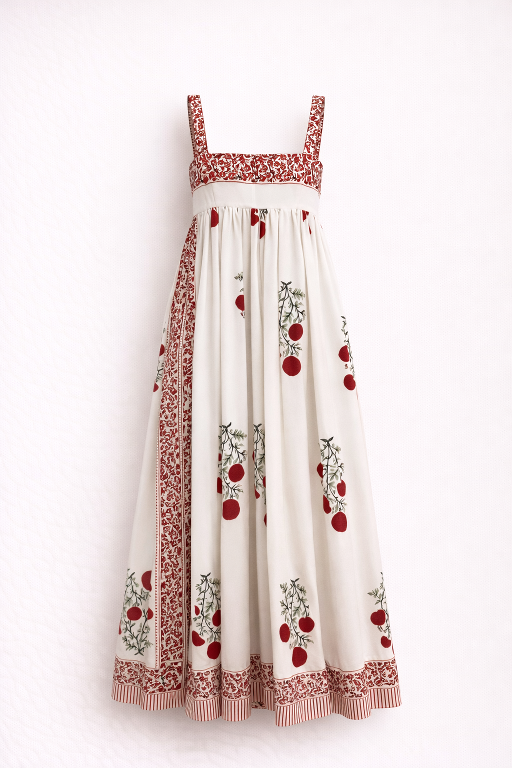 Women White Printed Maxi Dress