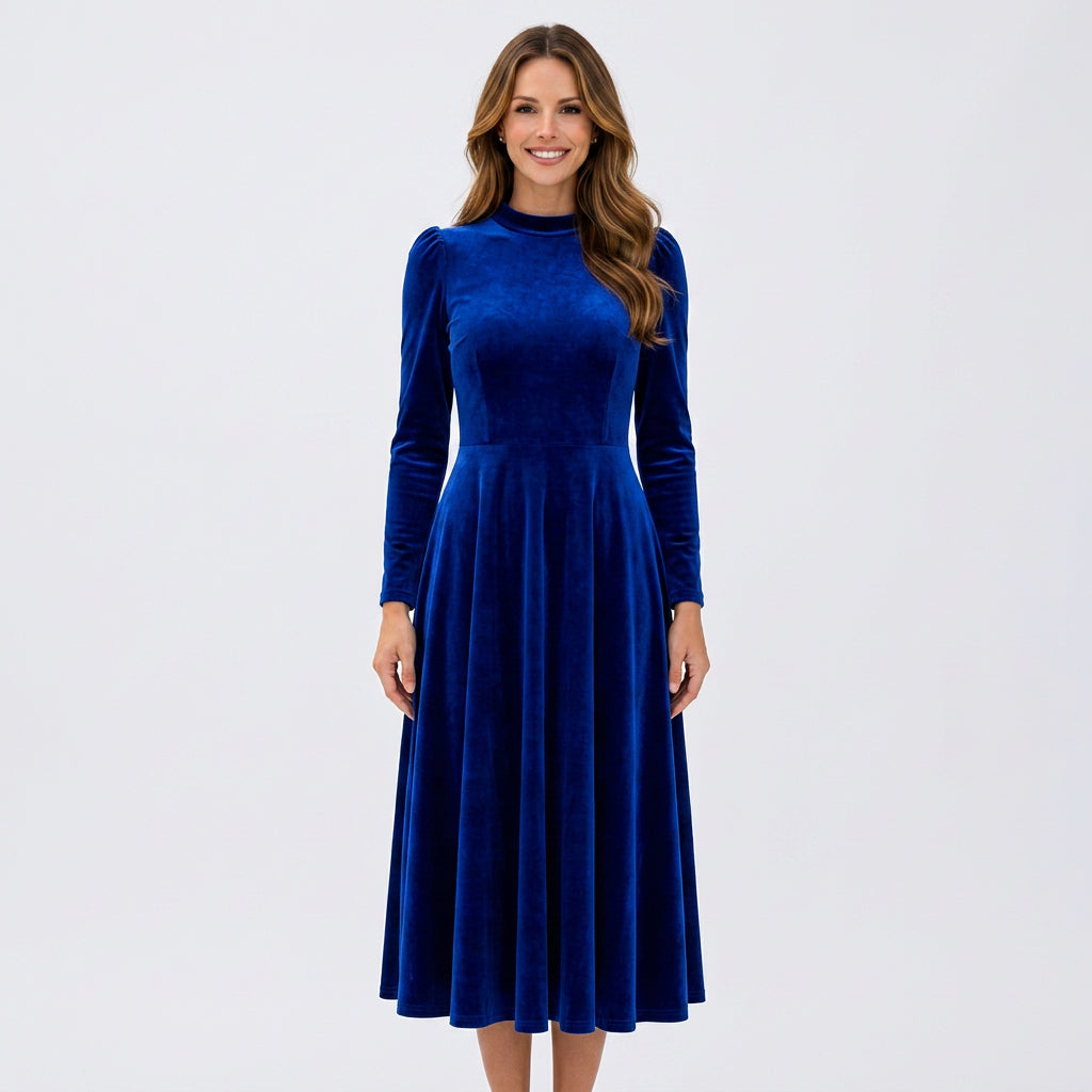 Velvet Midi Dress Women