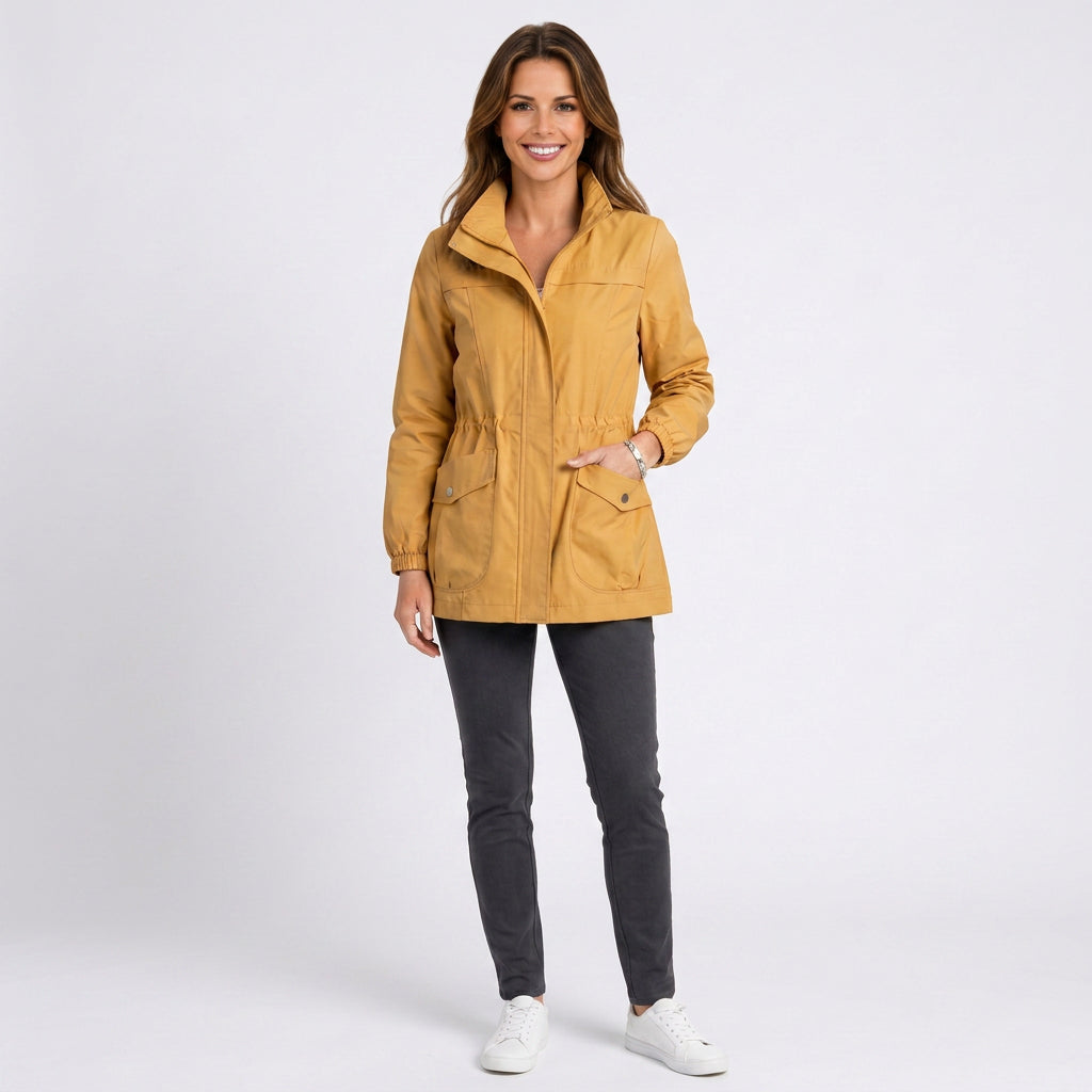 Women Zip Front Utility Jacket