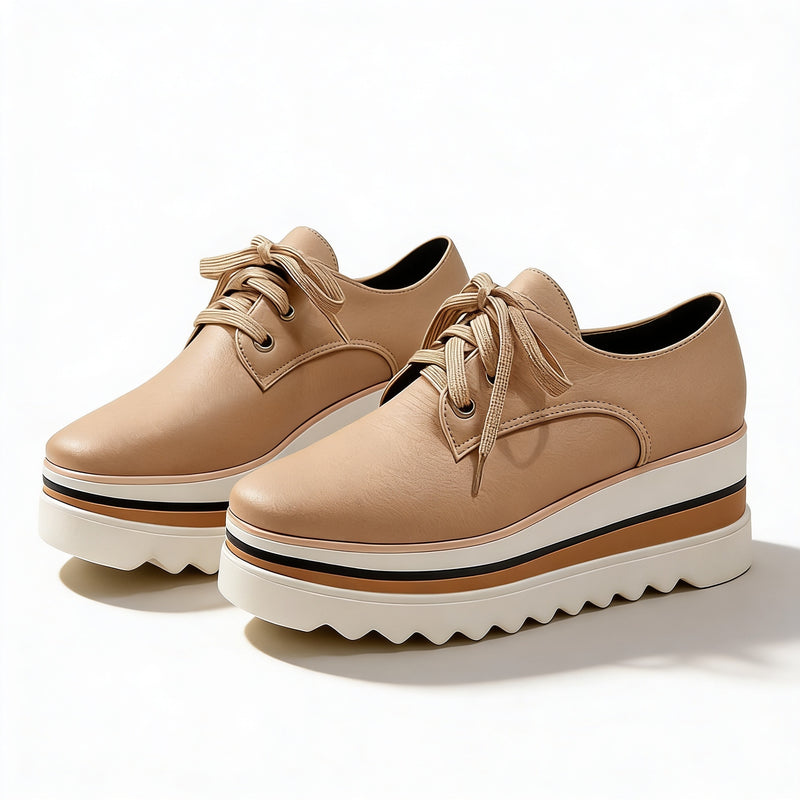 Women Platform Lace Up Shoes