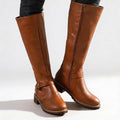 Women Knee High Buckle Boots