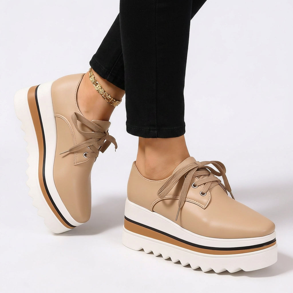 Women Platform Lace Up Shoes