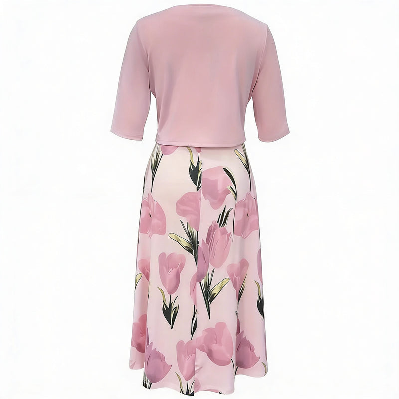 Women Floral Dress and Jacket Set