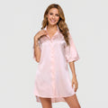 Women Button Front Shirt Dress