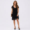 Women Lace Sleeve Mini Dress