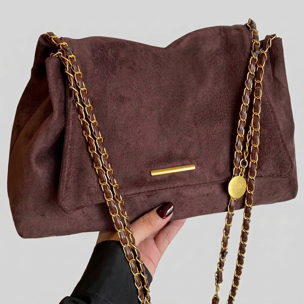 Women Suede Chain Shoulder Bag