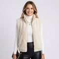 Women Zip Front Sherpa Vest