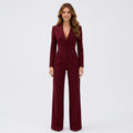 Women Tailored Wide Leg Jumpsuit
