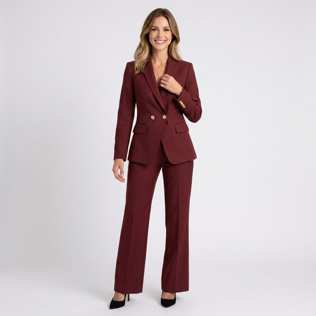 Women Double Breasted Blazer