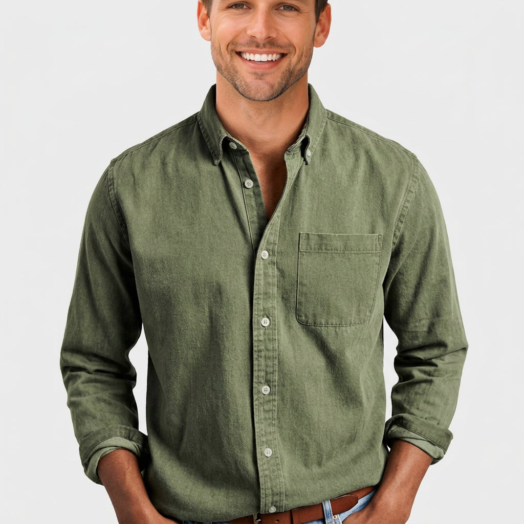 Men’s Long Sleeve Button-Up Shirt