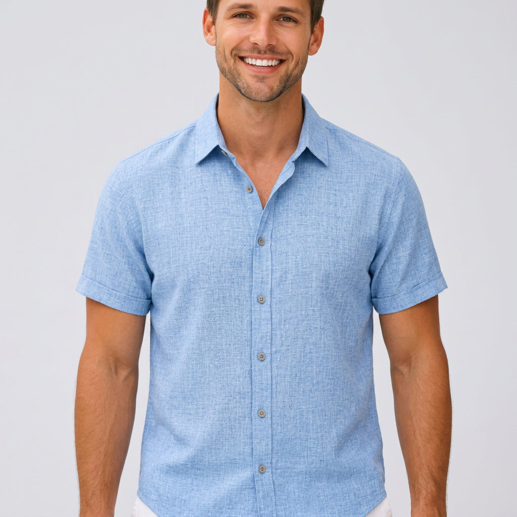Men’s Short Sleeve Button-Up Shirt