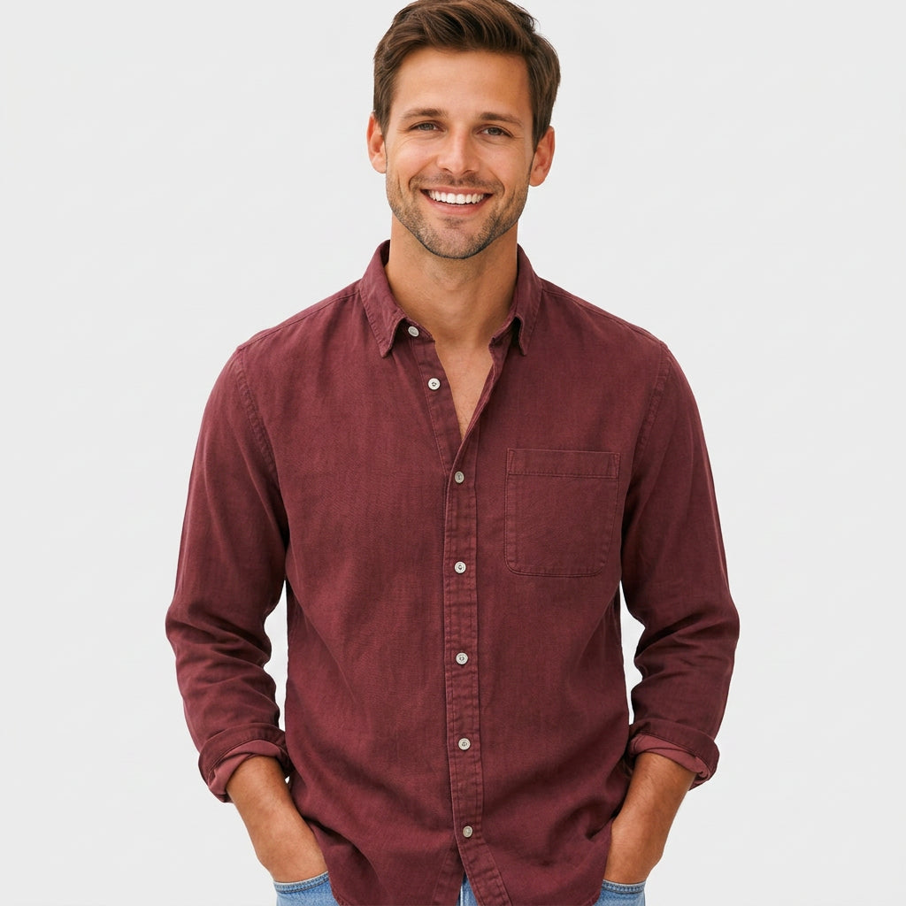 Men’s Long Sleeve Button-Up Shirt
