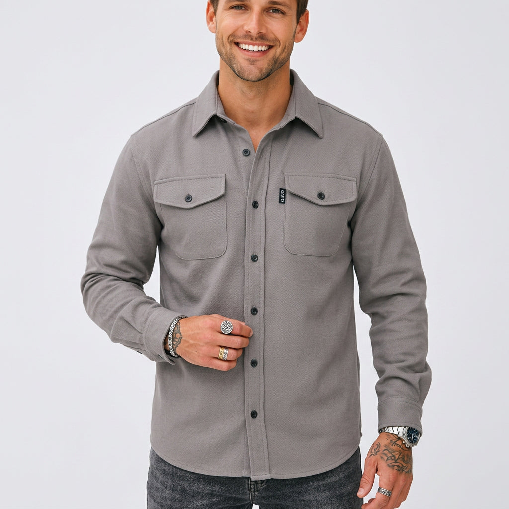 Men’s Button-Up Overshirt Jacket