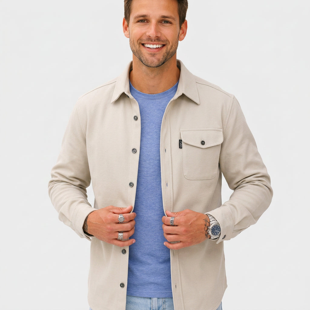 Men’s Button-Up Overshirt Jacket