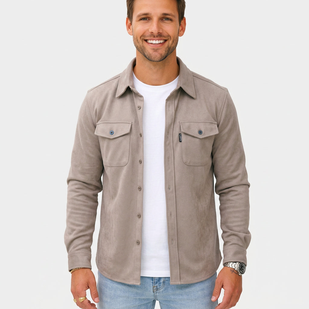 Men’s Button-Up Overshirt Jacket