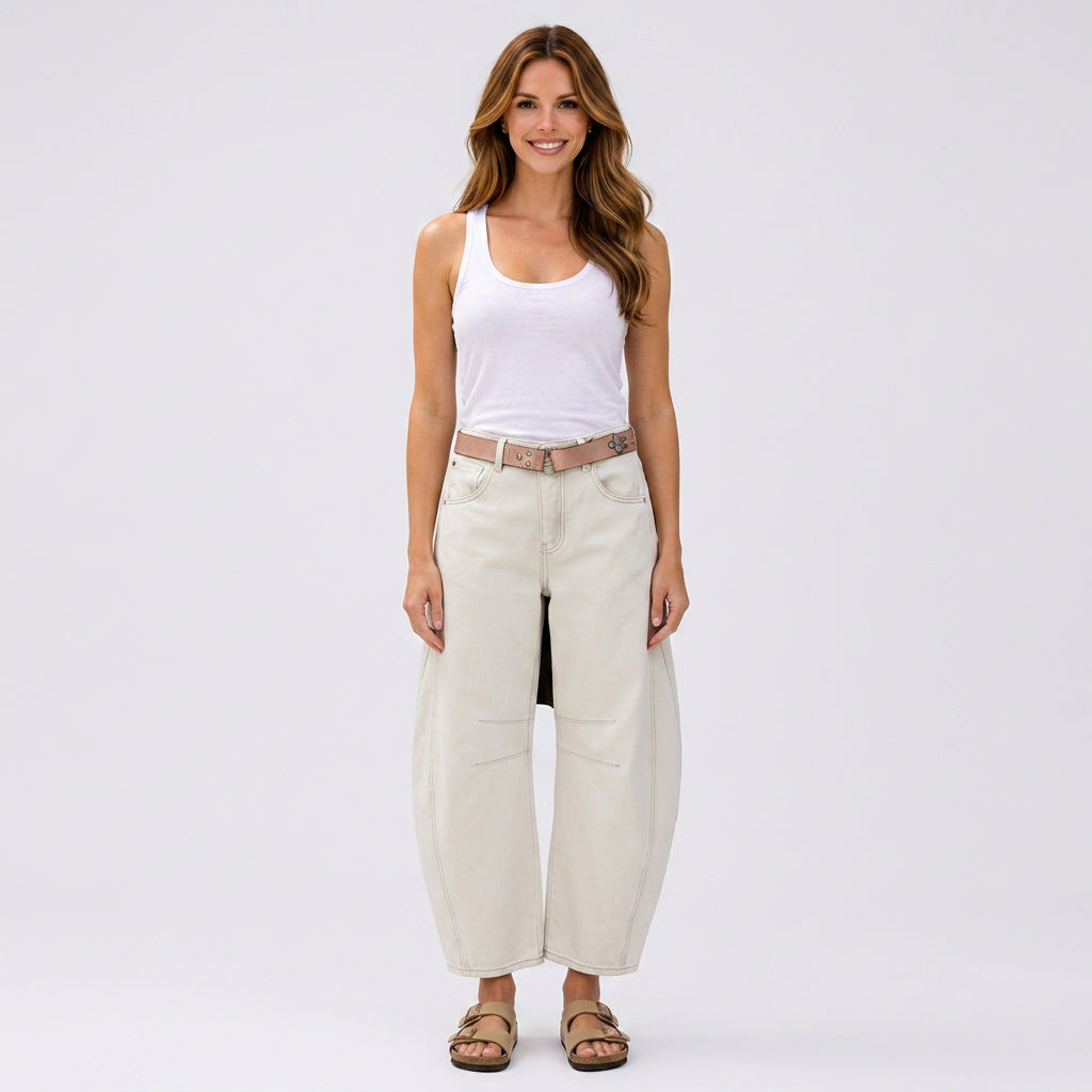 Women Barrel Leg Jeans