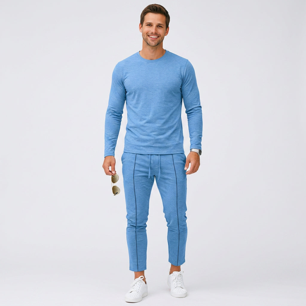 Men’s Long Sleeve T-Shirt and Tapered Pants Set