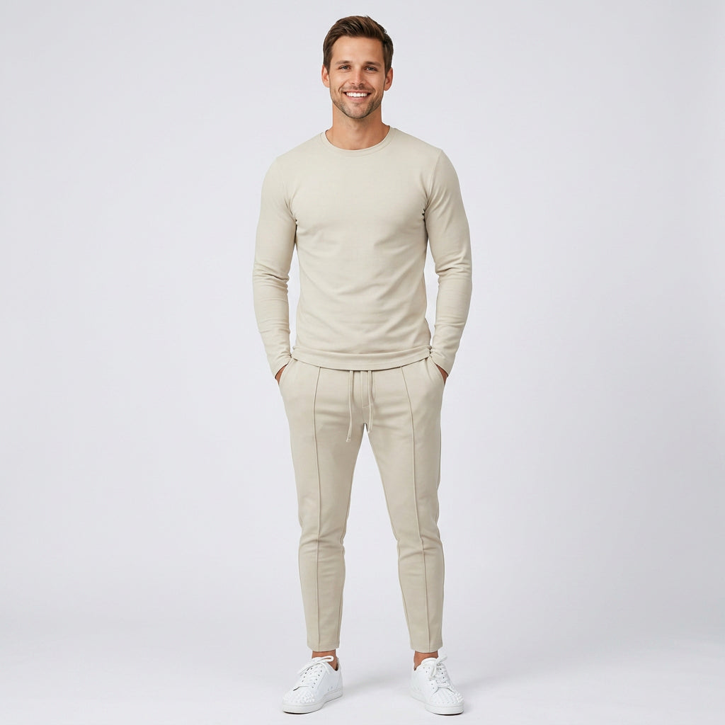 Men’s Long Sleeve T-Shirt and Tapered Pants Set