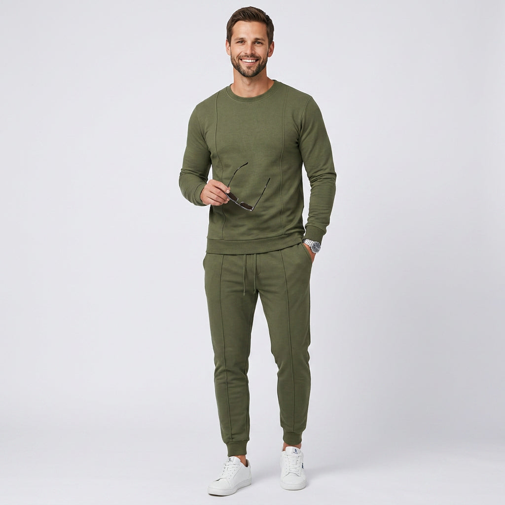 Men’s Long Sleeve T-Shirt and Tapered Pants Set