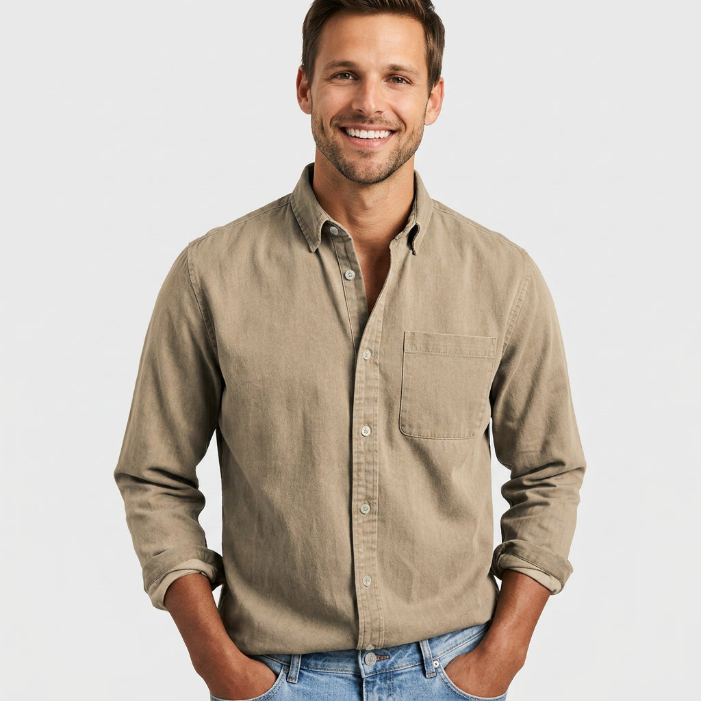 Men’s Long Sleeve Button-Up Shirt