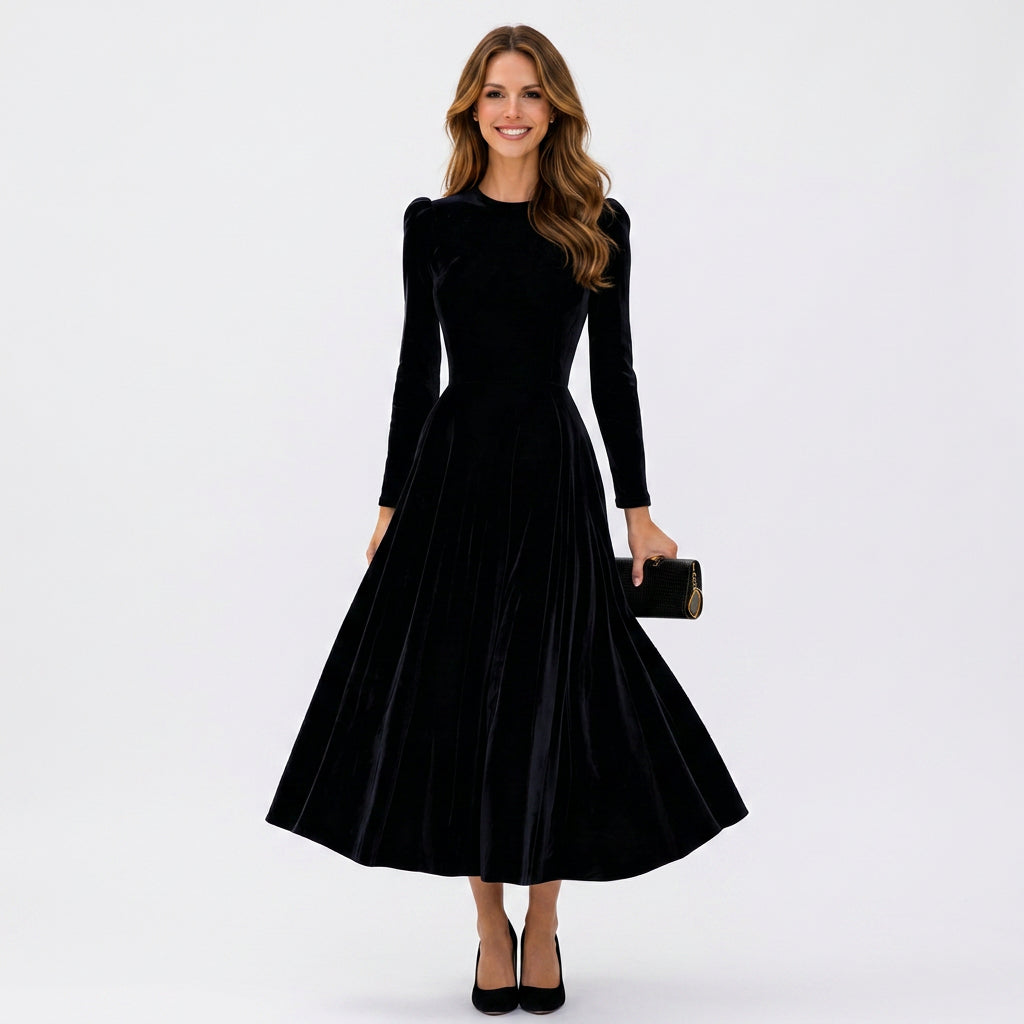 Velvet Midi Dress Women