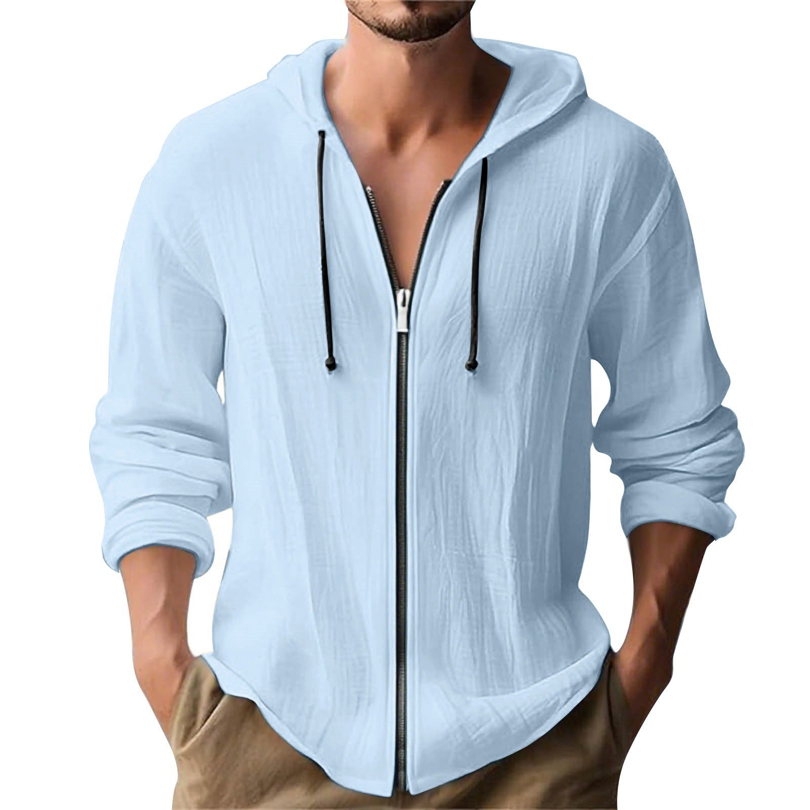 Men Zip Front Hoodie