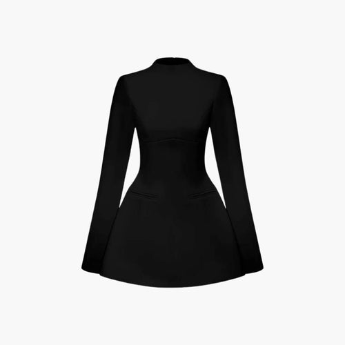 High Neck Fit And Flare Mini Dress Women