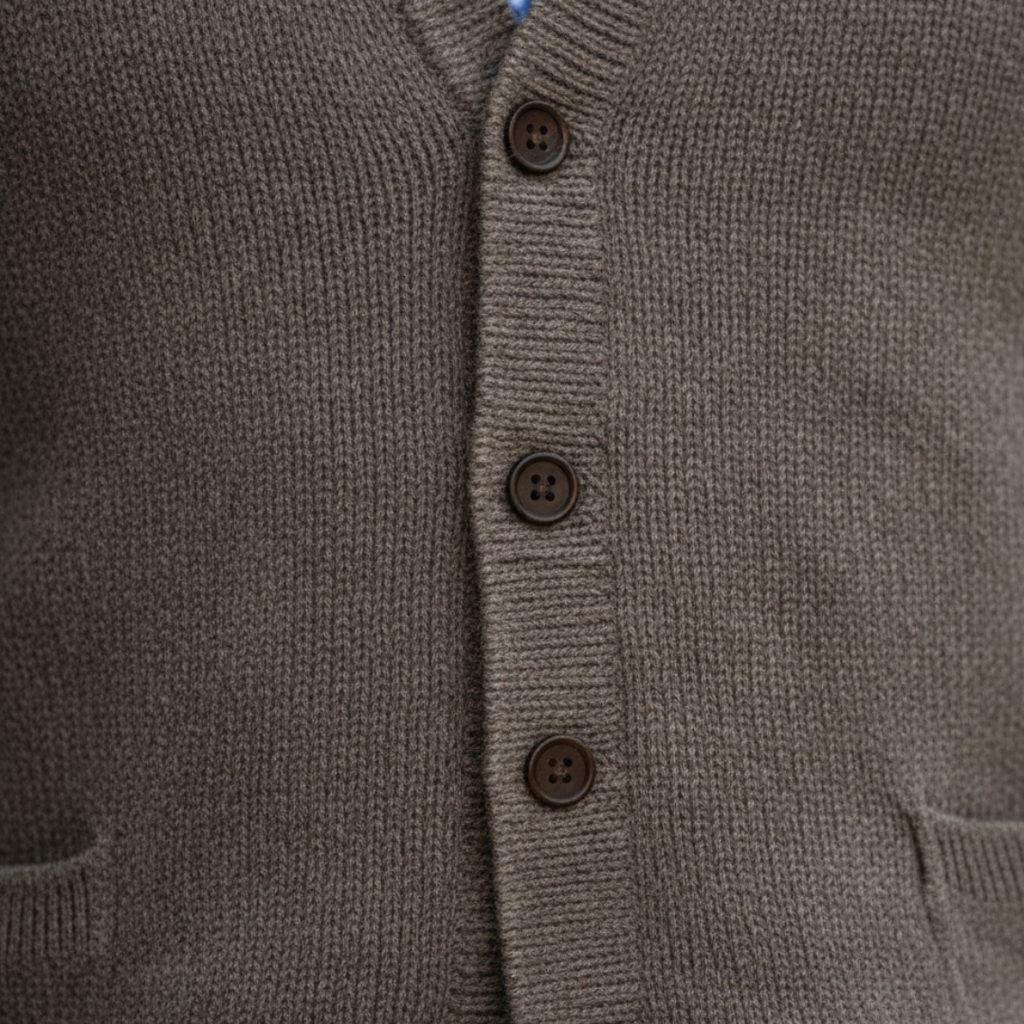 Men Button Knit Vest