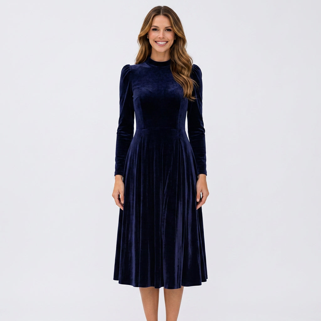 Velvet Midi Dress Women