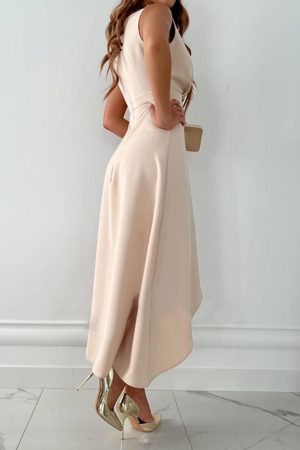 Women Asymmetric Midi Dress