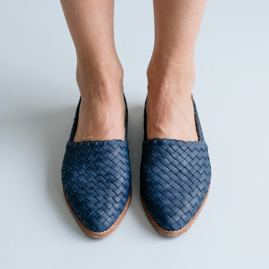 Women’s Woven Slingback Flats Pointed Toe – Casual Everyday Shoes