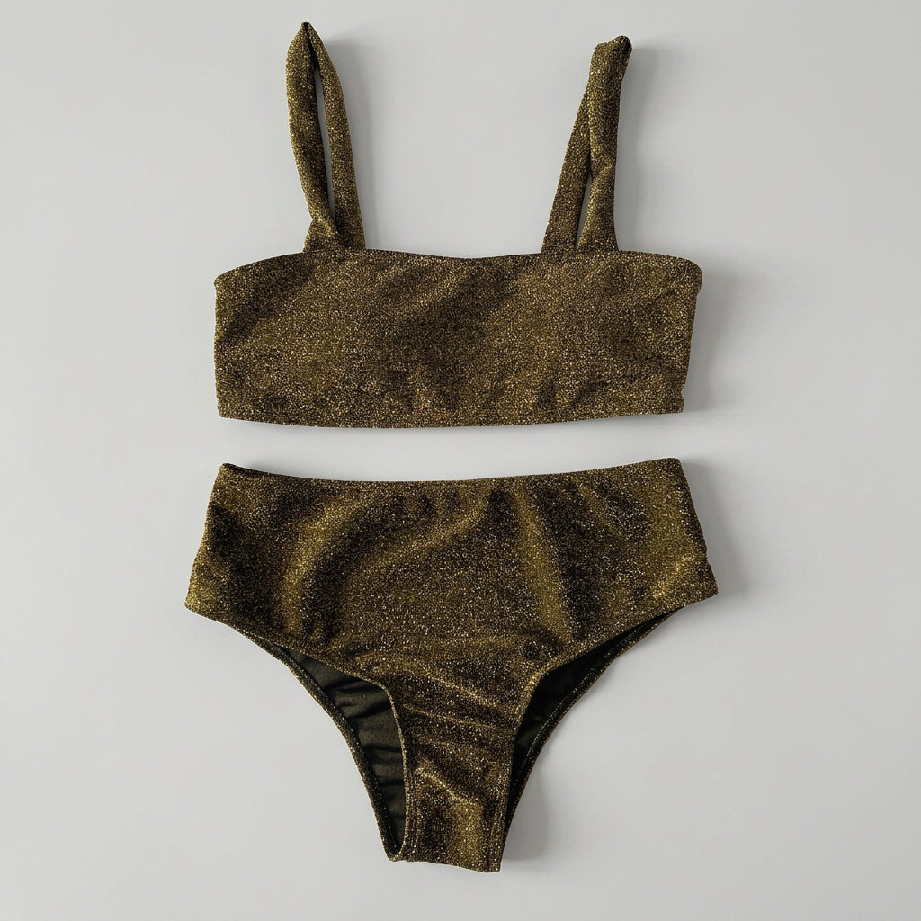 Women Glitter Bikini Set