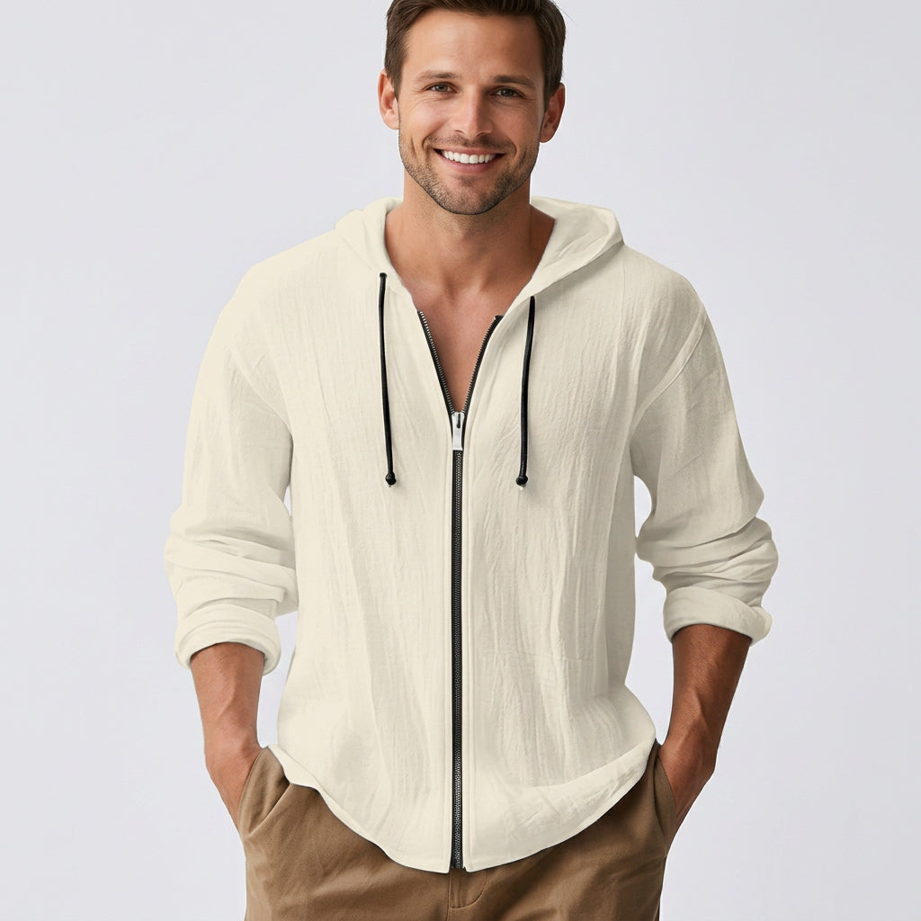 Men Zip Front Hoodie