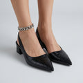 Women’s Pointed Toe Slingback Heels Low Block Heel – Elegant Occasion Shoes