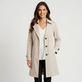 Women’s Button Front Trench Coat – Mid Length Trench Coat