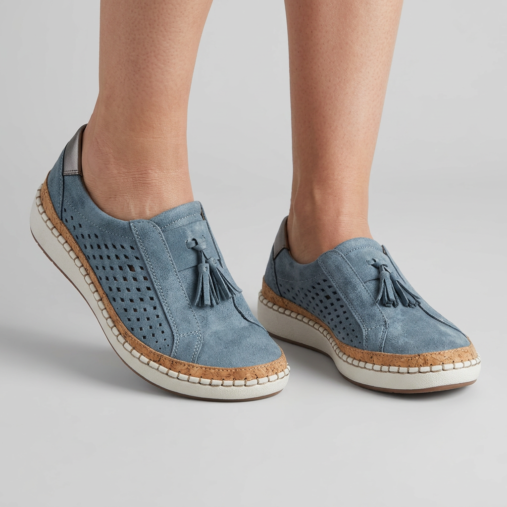 Women’s Slip On Comfort Sneakers Tassel Detail – Casual Everyday Shoes