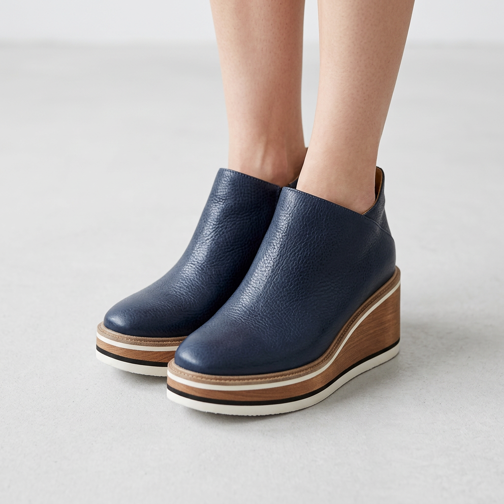 Women’s Wedge Ankle Boots Zip Detail – Casual Everyday Comfort Boots