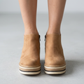 Women’s Wedge Ankle Boots Zip Detail – Casual Everyday Comfort Boots