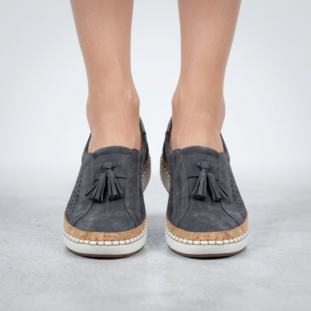 Women’s Slip On Comfort Sneakers Tassel Detail – Casual Everyday Shoes