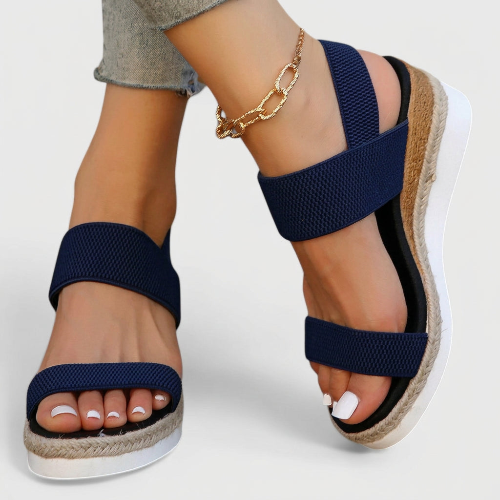 Women’s Platform Sandals Elastic Strap – Casual Comfort Sandals