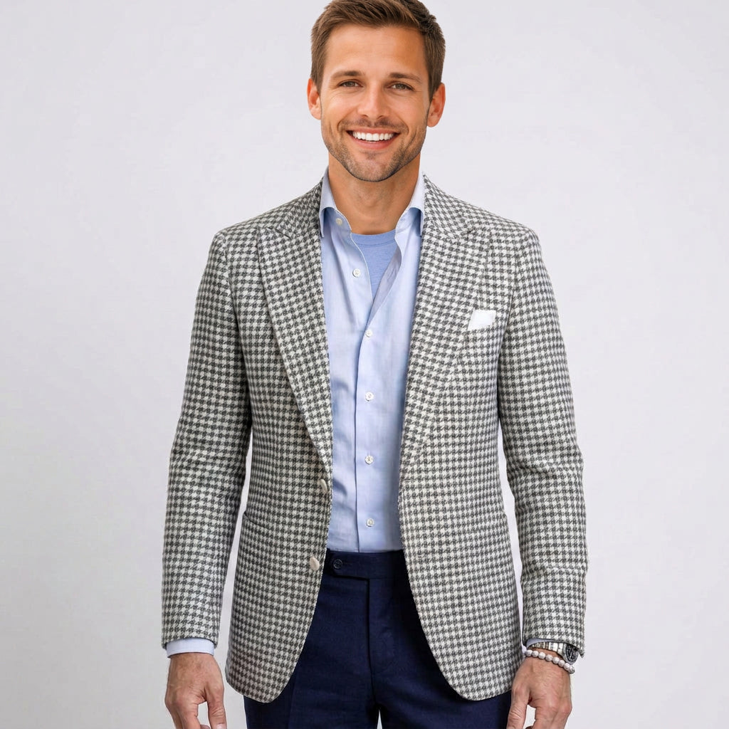 Men Check Blazer