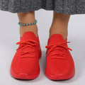 Knit Lace Up Walking Sneakers Women